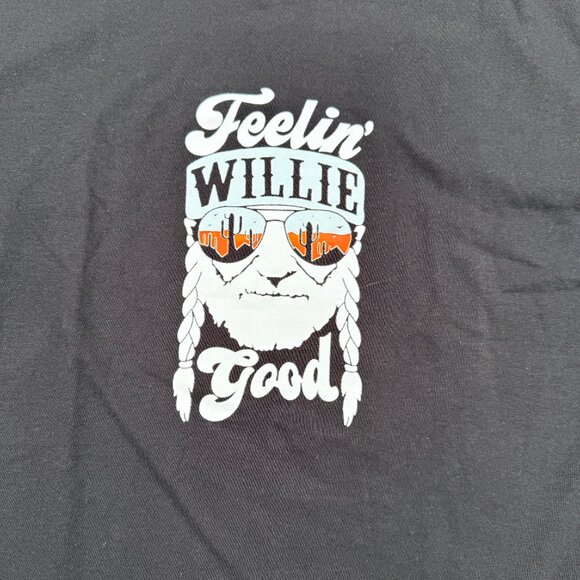 Gildan Tops - New black Gildan Tshirt Country Music Feelin Willie Good Willie Nelson Size XL